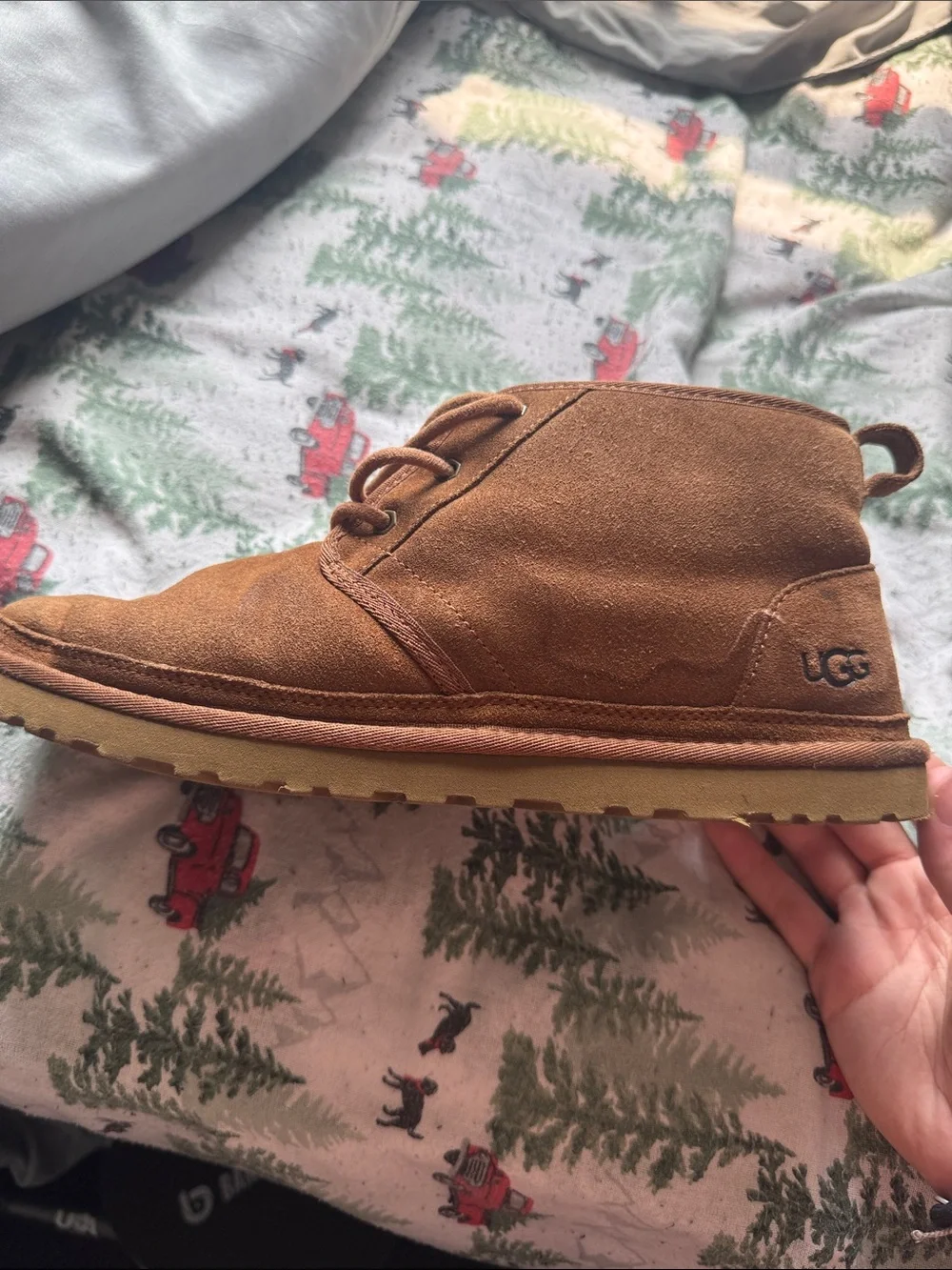 Brown Suede Men’s UGG Lace-Up Boots